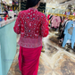Dark Pink Color Sequins Work Ready To Wear Saree In USA