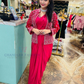 Dark Pink Color Embroidery And Sequins Work Ready To Wear Saree Near Me