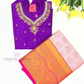  Voilet And Pink Color Art Silk Langa Set With Stone And Zari Work In Tempe