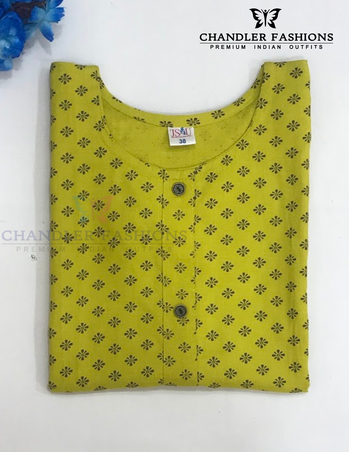 Elegant Yellow Color Rayon With Printed Work Kurti For Girls Near Me