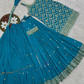 Sky Blue Color Georgette With Embroidery Work Palazzo Suits In Tempe