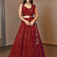 Attractive Red Colored Embroidery Sequins Work Lehenga Choli For Women