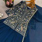Blue Color Georgette Palazzo Suits In USA