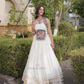 Stunning White Color Rayon With Gamthi And Mirror Work Chaniya Choli For Women