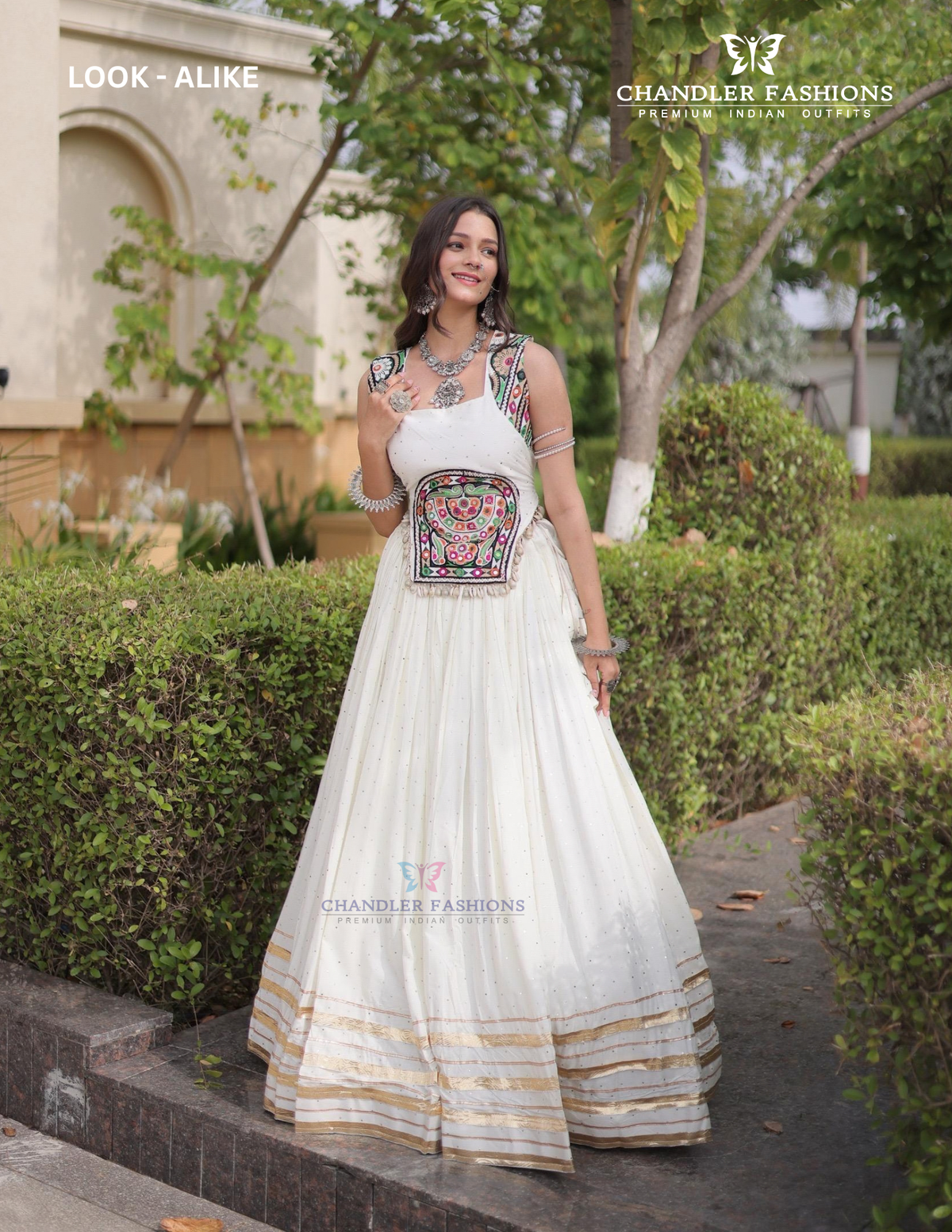 Stunning White Color Rayon With Gamthi And Mirror Work Chaniya Choli For Women