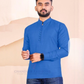 Beautiful Blue Color Cotton Men's Short Kurta Near Me