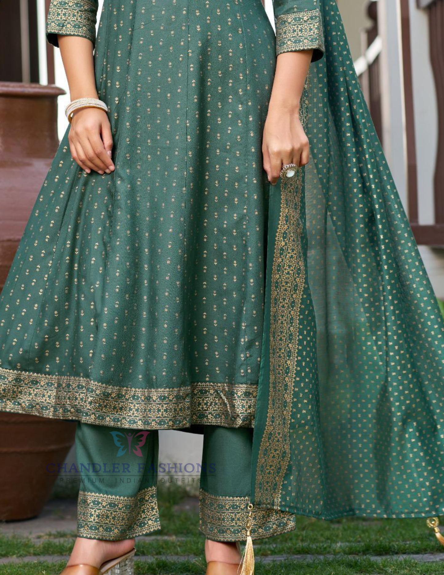 Green Color Rayon With Dori Salwar Suits In USA