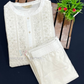 Beautiful Off White Color Cotton Kurti And Palozzo Suits In USA