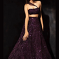 Pretty Wine Color Malay Satin Silk Sequins Work Lehenga With Dupatta