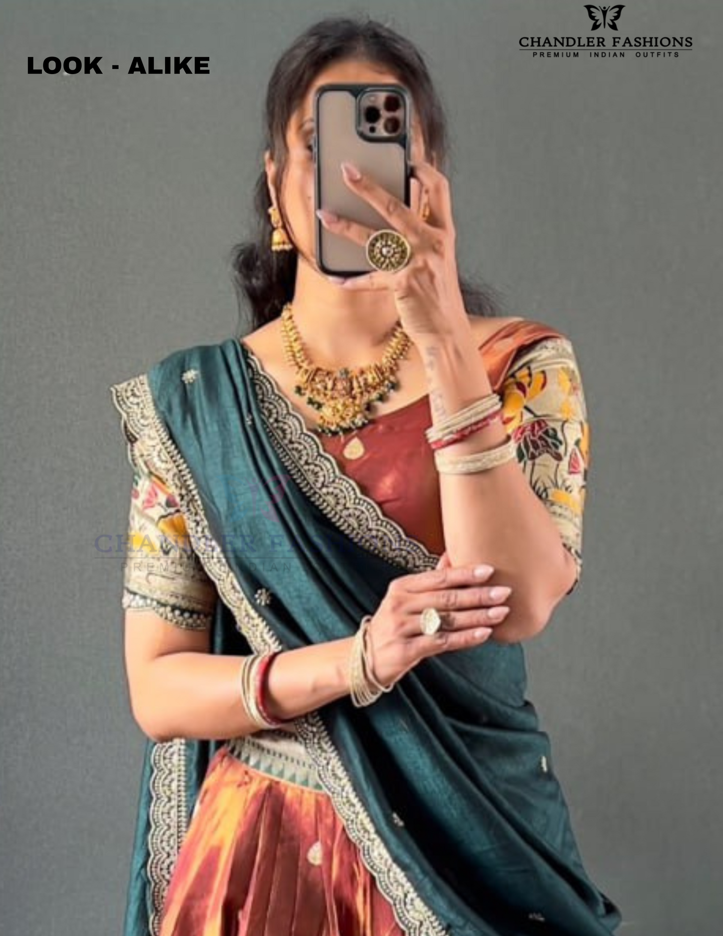 Golden Brown And Green Color Tissue Cotton Silk With Zari Work Lehenga Choli With Dupatta Near Me