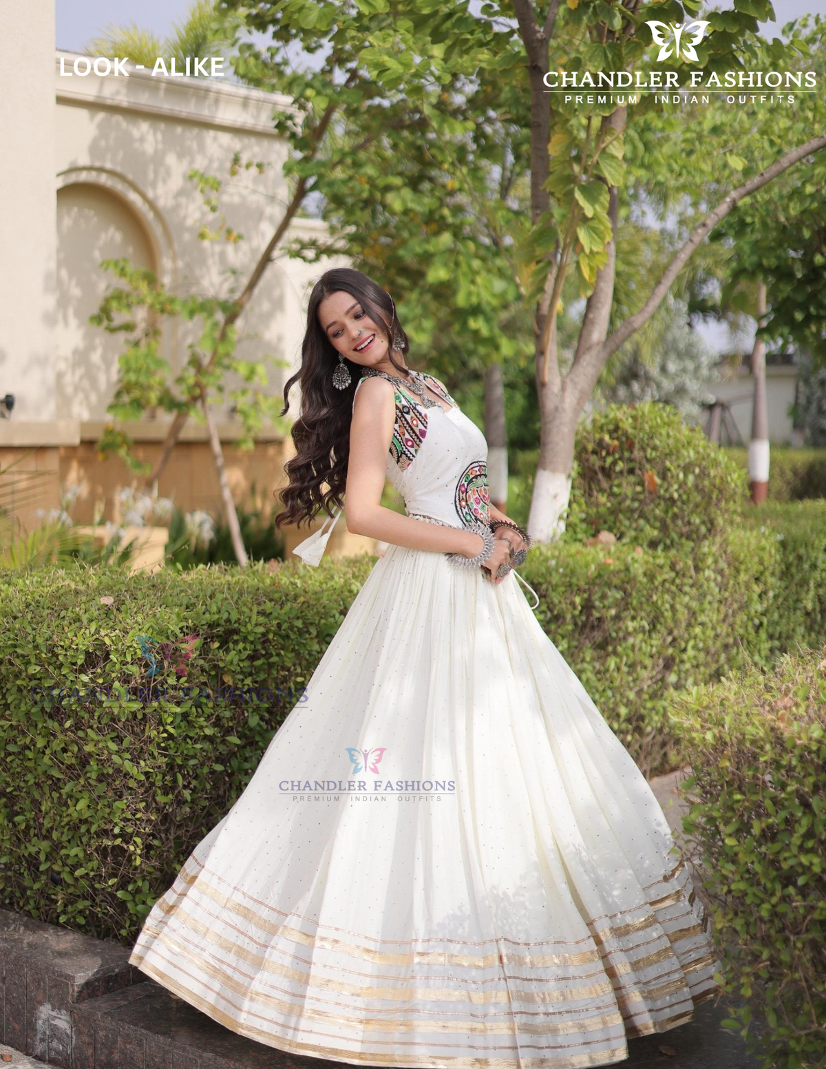 White Color Rayon With Gamthi And Mirror Work Chaniya Choli For Women Near Me