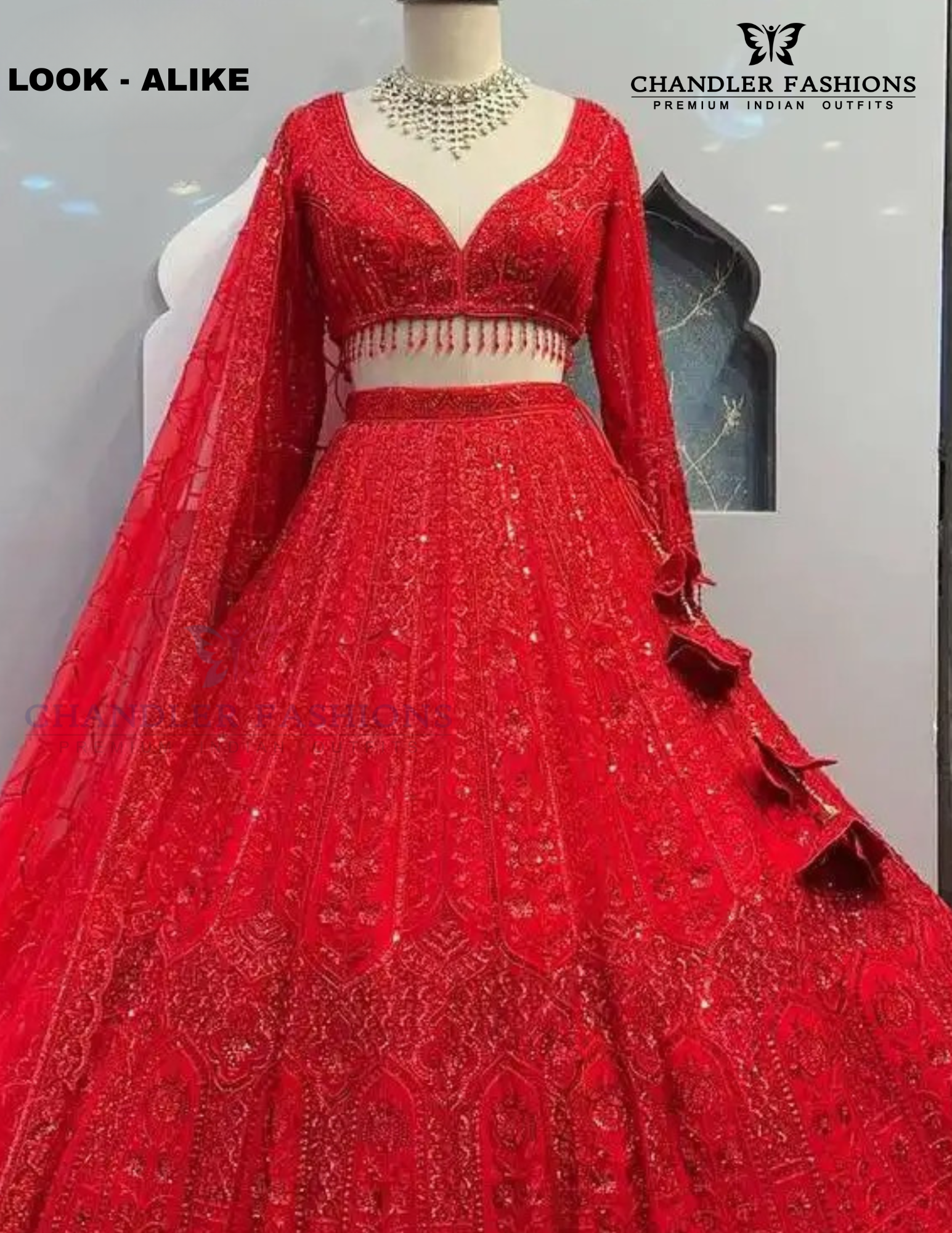Beautiful Red Colored Soft Net Party Wear Lehenga Choli Near Me
