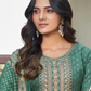 Green Color Rayon With Embroidery Work Salwar Suits Near Me