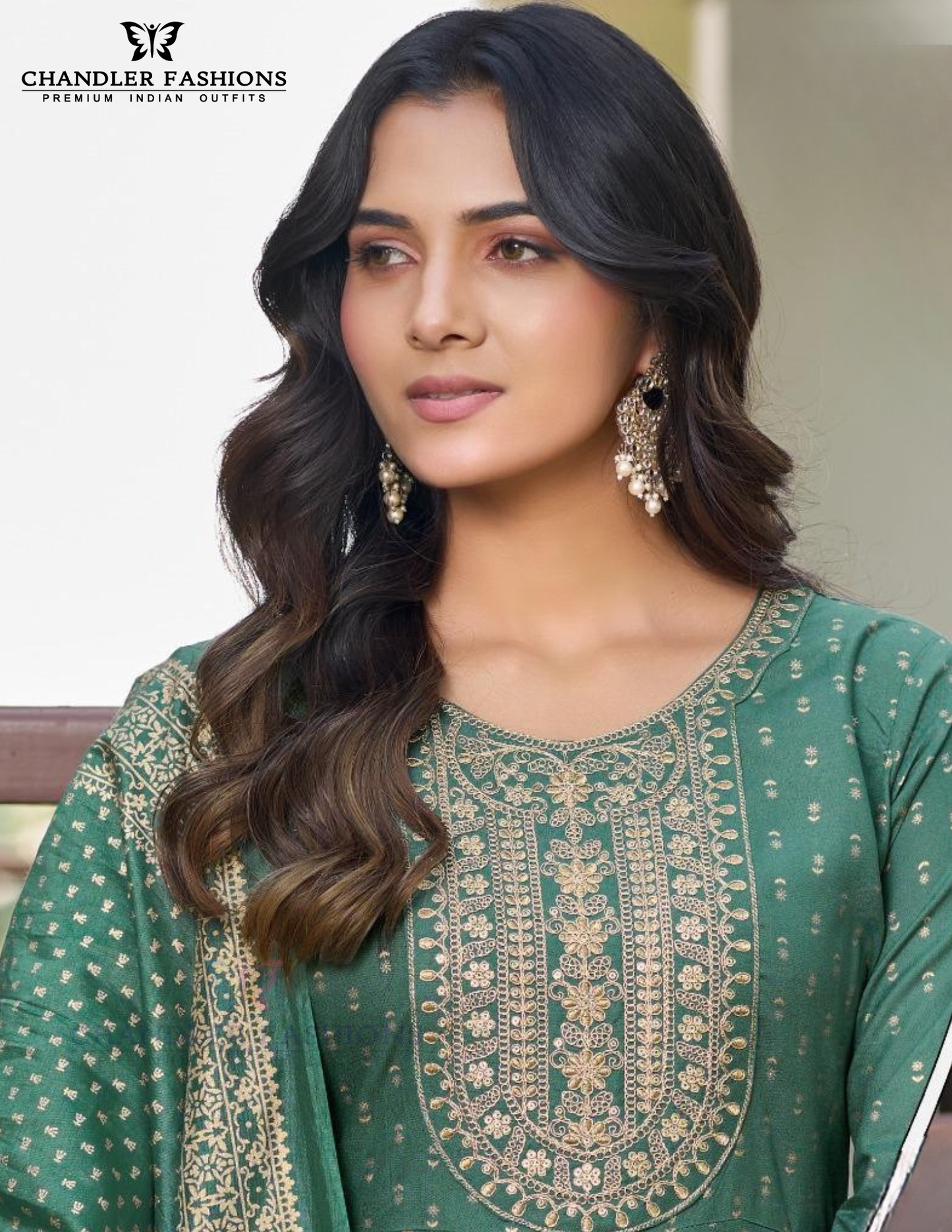 Green Color Rayon With Embroidery Work Salwar Suits Near Me
