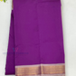  Purple Color Cotton Saree With Gold Zari Border Near Me