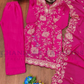 Attractive Rani Pink Color Chinon Fabric With Heavy Sequins And Embroidery Work Salwar Suits For Women