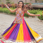 Stunning Multi Colored  Heavy Gamti Work Chaniya Choli Sets For Women