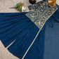 Blue Color Georgette With Sequins Work Palazzo Suits In Suncity