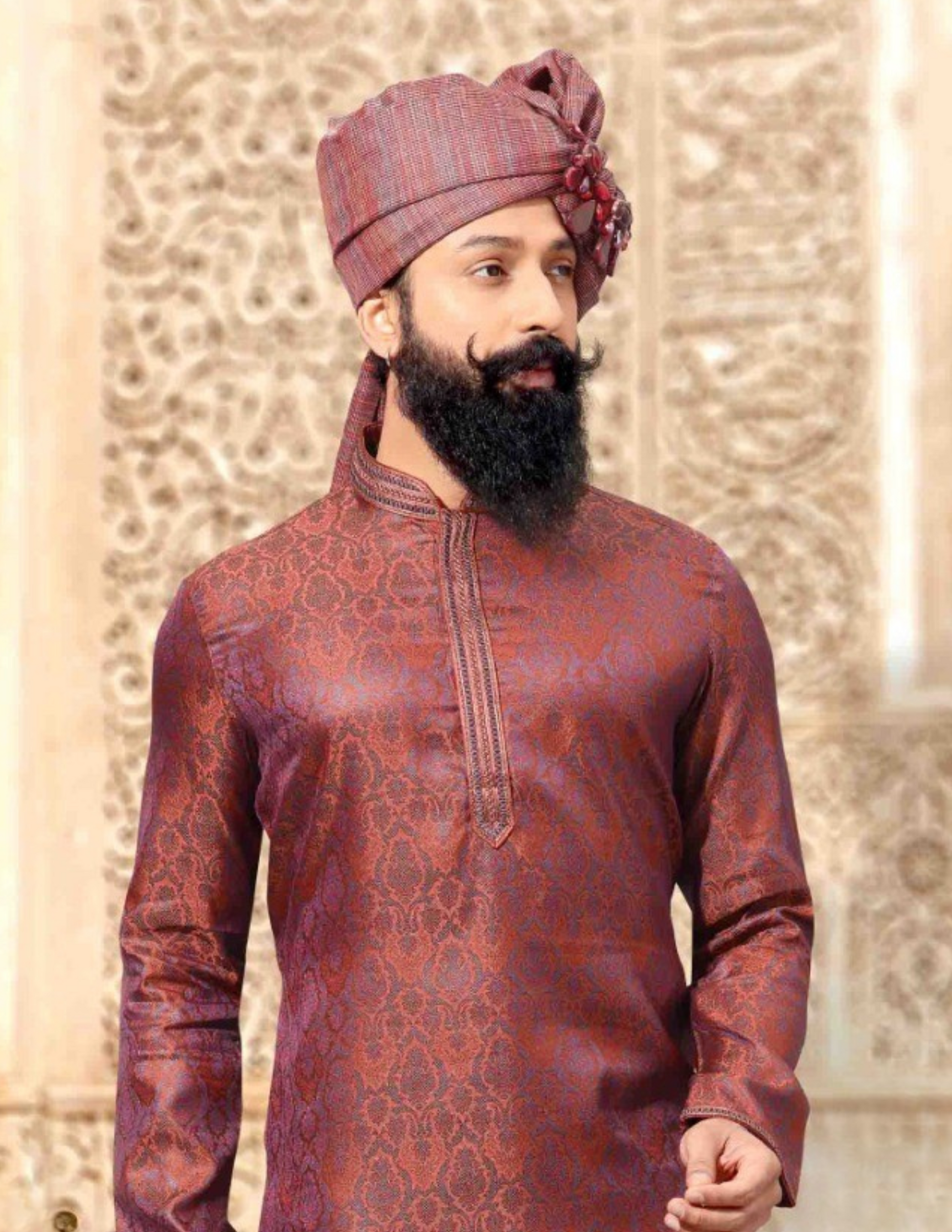 Kurta Slub Silk With Pajama Pant For Men Near Me