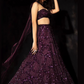 Pretty Wine Color Malay Satin Silk Sequins Work Lehenga With Dupatta Near Me