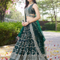 Green Color Silk Jacquard With Sequins And Zari Embroidery Lehenga Choli In USA