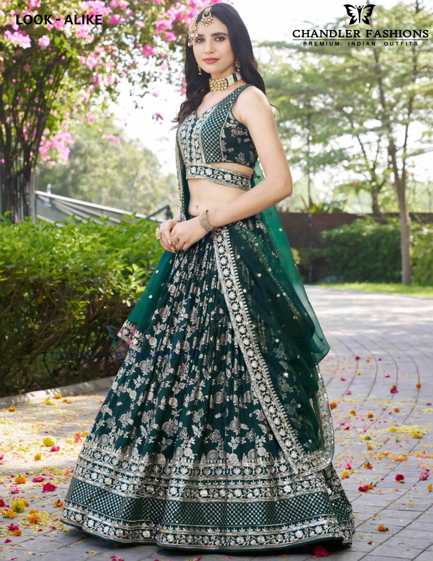 Green Color Silk Jacquard With Sequins And Zari Embroidery Lehenga Choli In USA