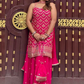 Pink Color Georgette With Embroidery And Sequins Work Palazzo Suits Near Me