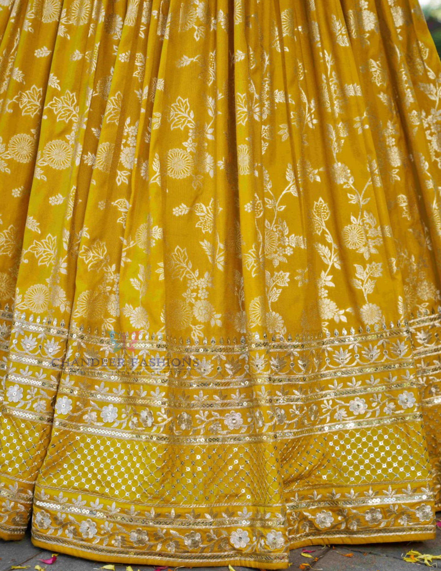 Jacquard With Sequins And Zari Embroidery Lehenga In Phoenix