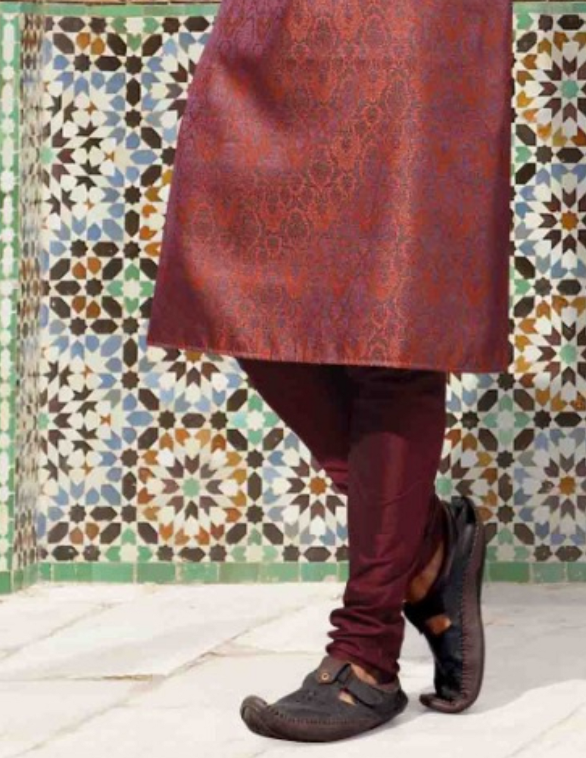 Red Kurta Slub Silk With Pajama Pant  In USA