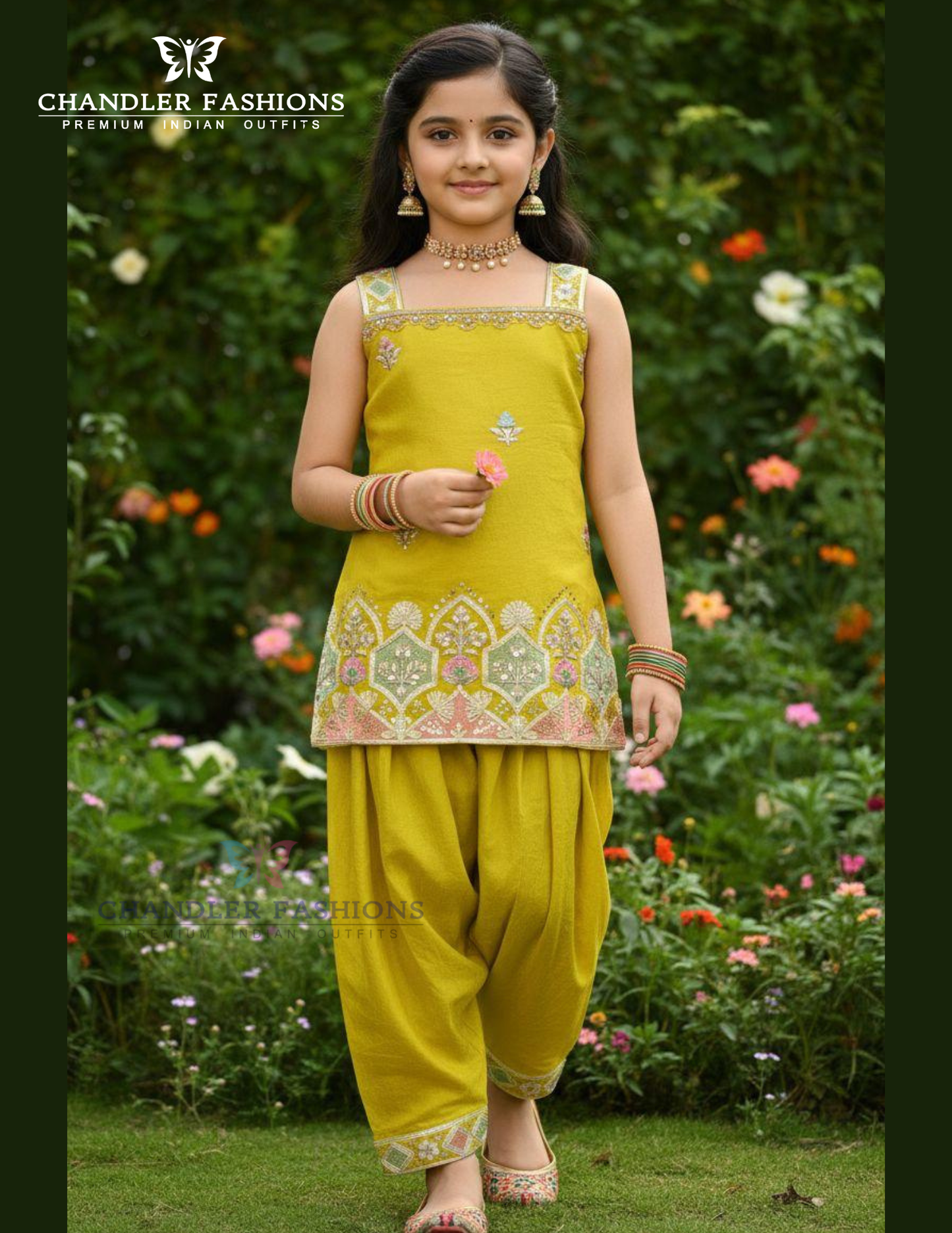 Alluring Mustard Yellow Color Georgette With Embroidery And Zari Work Salwar Suits For Girls