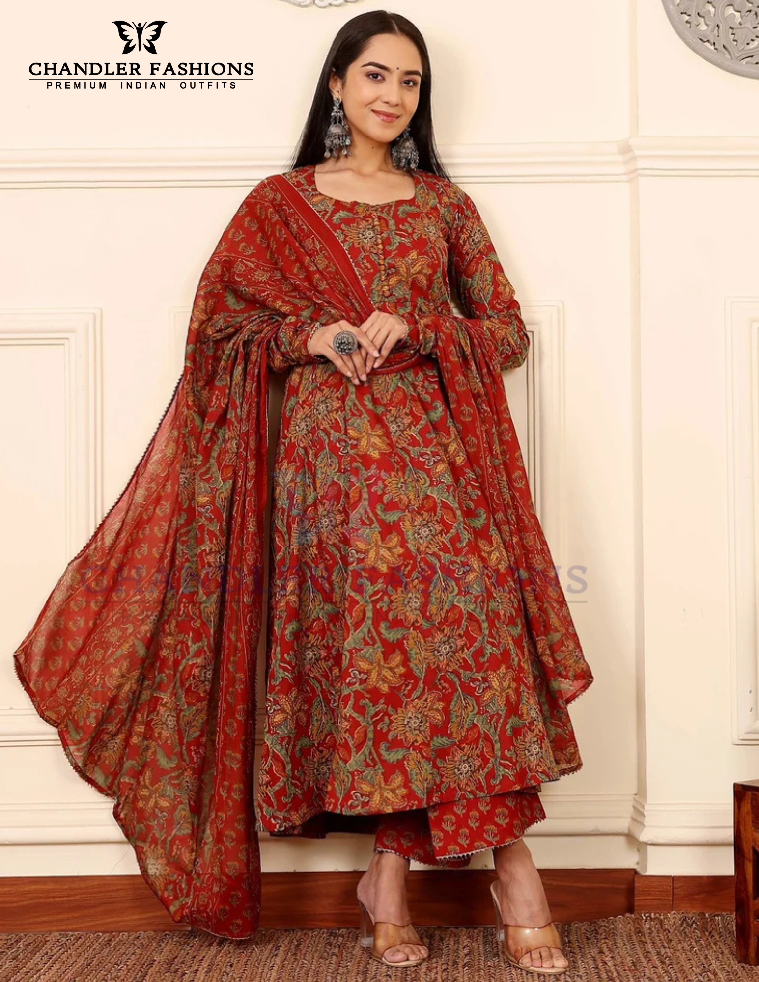 Viscose With Printed Work Anarkali Suits With Dupatta Near Me