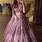 Amazing Light Pink Color Net With Dori And Sequins Work Lehenga For Women