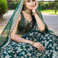 Green Color Silk Jacquard With Sequins And Zari Embroidery Lehenga In Chandler