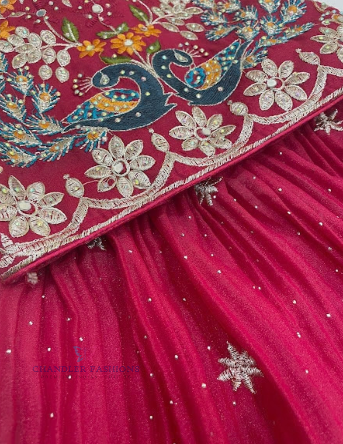 Georgette Choli Sets With Stone Work In Mesa