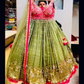 Green Color With Embroidery Work Lehenga In Arizona