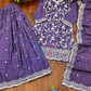 Violet Color Chinon And With Palazzo Suits In Chandler