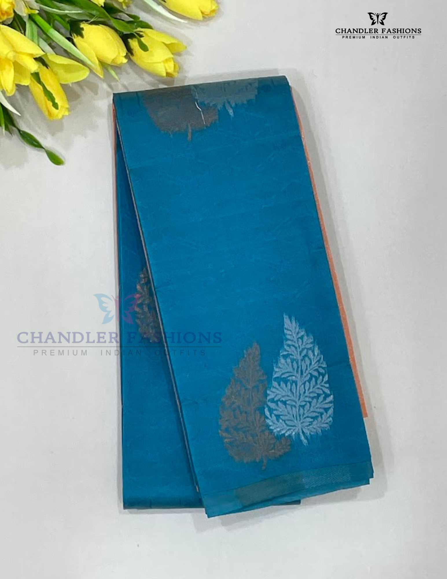 Stunning Rama Blue Color Art Silk Saree For Women