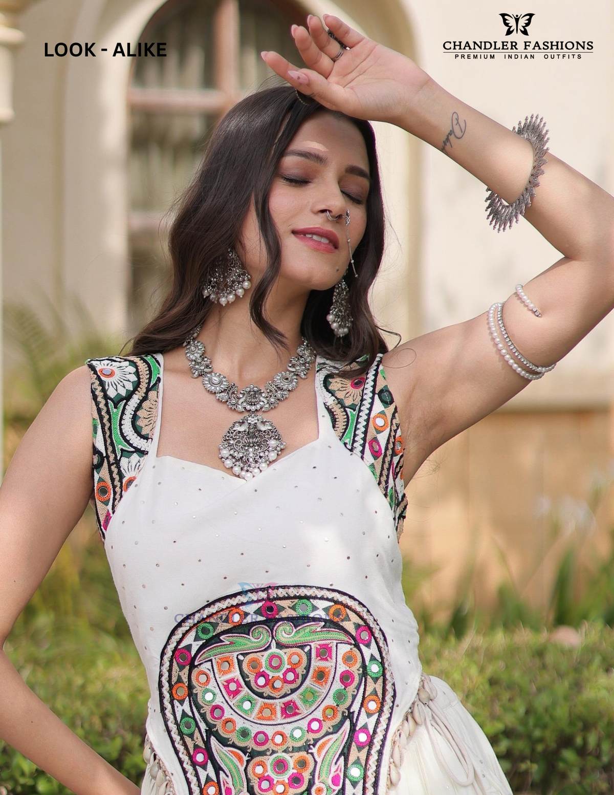 White Color Rayon With Gamthi And Mirror Work Chaniya Choli In USA