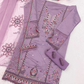 Lavender Color Heavy Cotton Salwar Suits With Embroidery Work In USA