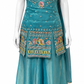 Amazing Teal Green Color Silk With Embroidery Work Sharara Suits With Dupatta For Women