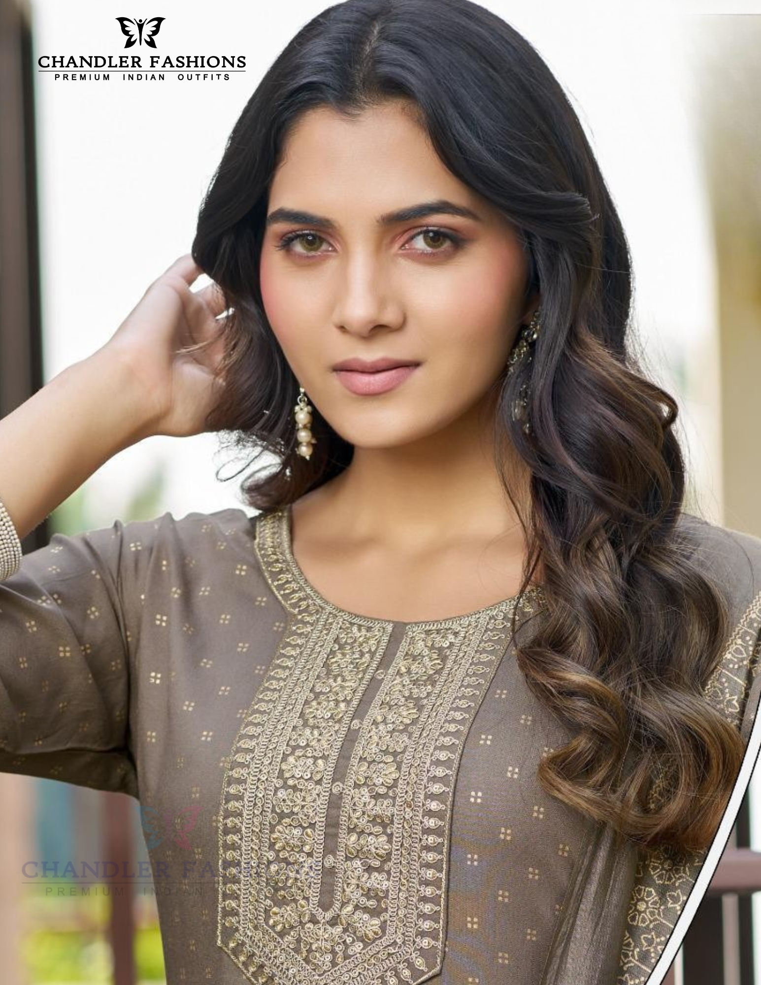 Brown Color Rayon With Sequins Work Salwar Suits Near Me