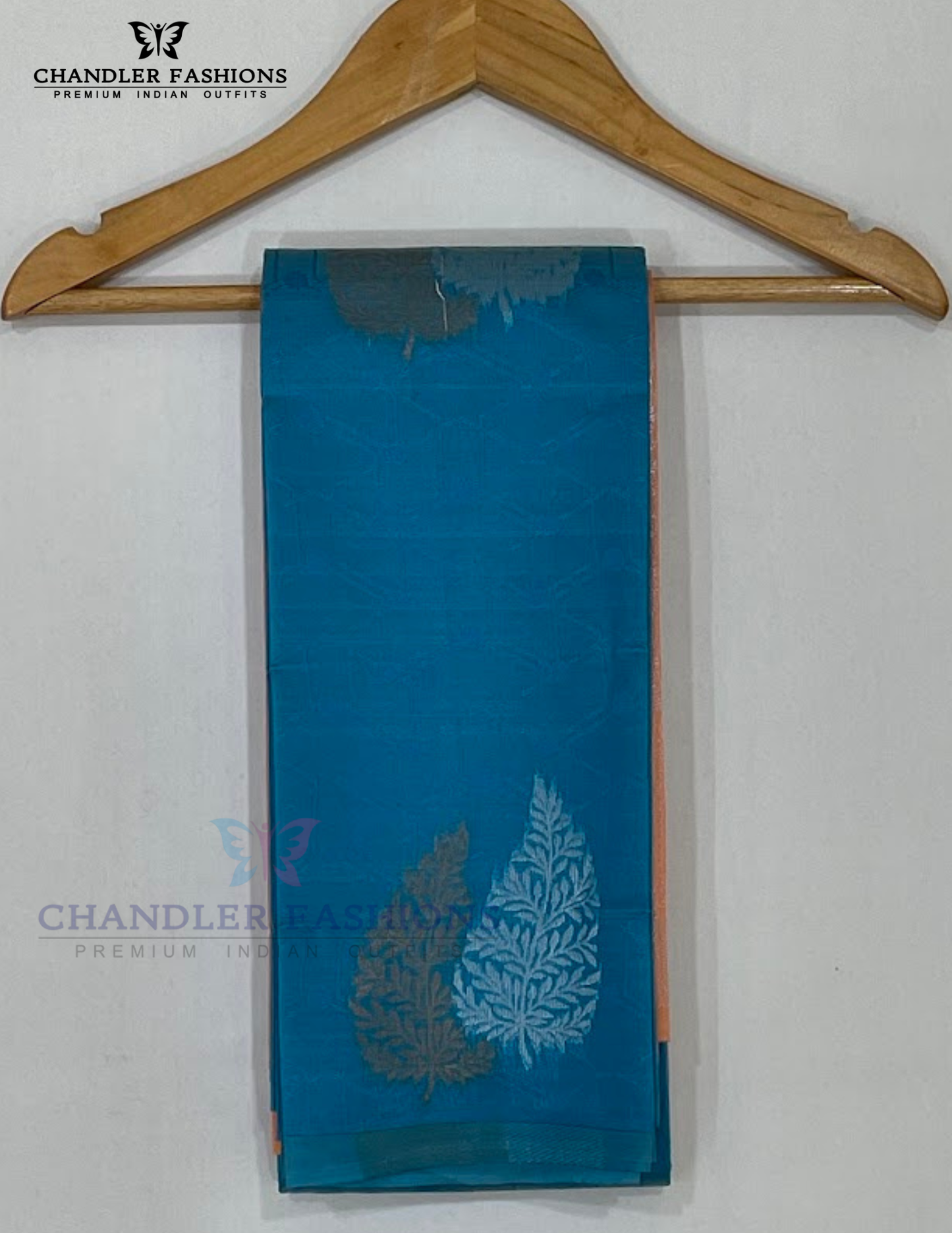 Rama Blue Color Art Silk Saree For Women Near Me