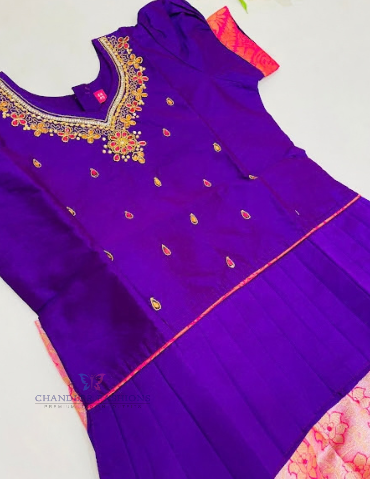  Art Silk Langa Set With Stone Work In Phoenix