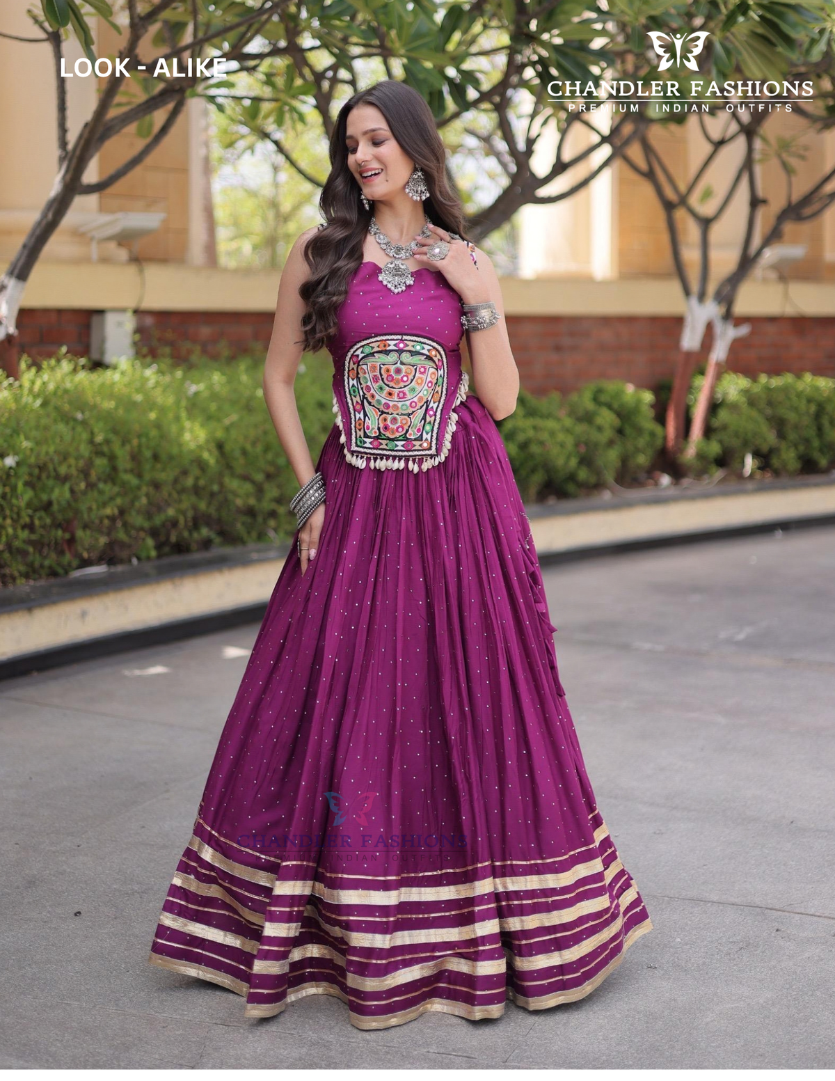 Rayon With Gamthi And Mirror Work Chaniya Choli In Chandler