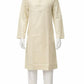Amazing Yellow Color Cotton With Self Design Kurta Suits For Men