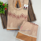Copper Color Silk Langa Set With Earrings In USA