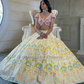 Charming Yellow Color Kasturi Silk With Embroidery And Sequins Work Lehenga For Women