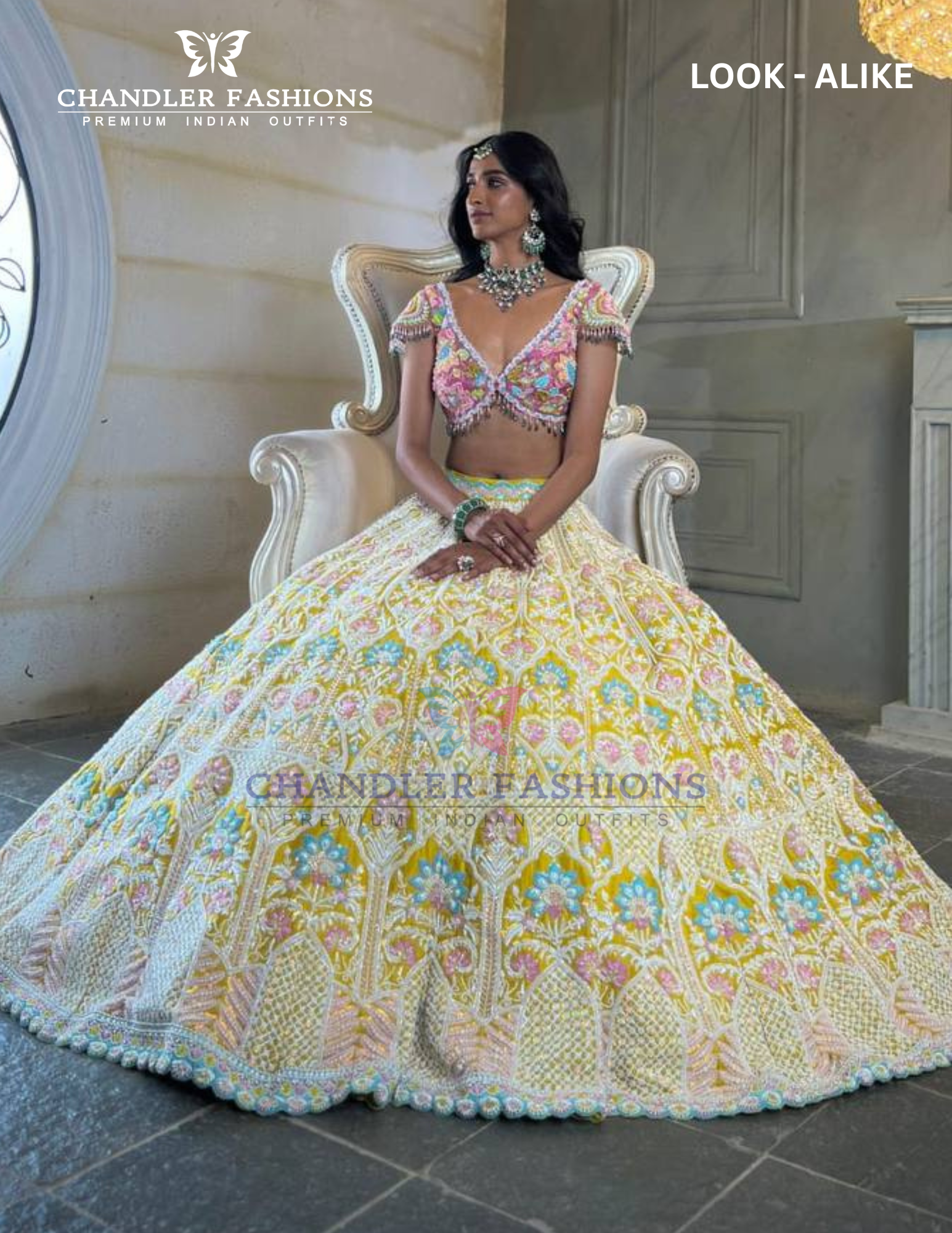 Charming Yellow Color Kasturi Silk With Embroidery And Sequins Work Lehenga For Women