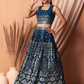 Blue Color Georgette With Printed Work Lehenga Choli For Women Near Me