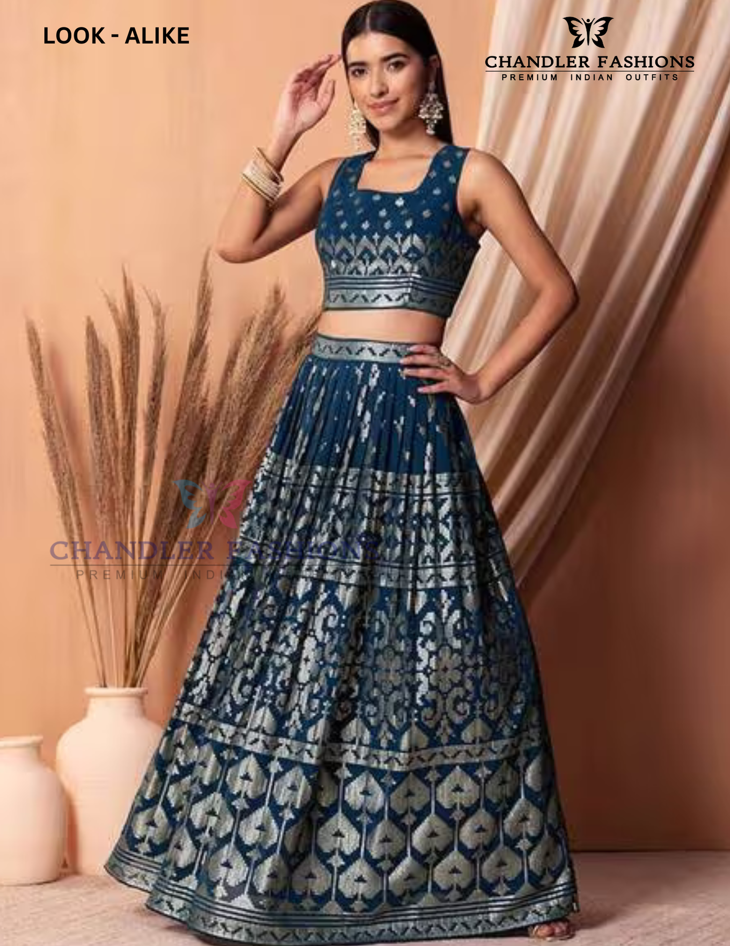 Blue Color Georgette With Printed Work Lehenga Choli For Women Near Me